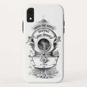 Case-Mate iPhone Case Casque de plongée antique nautique noir blanc