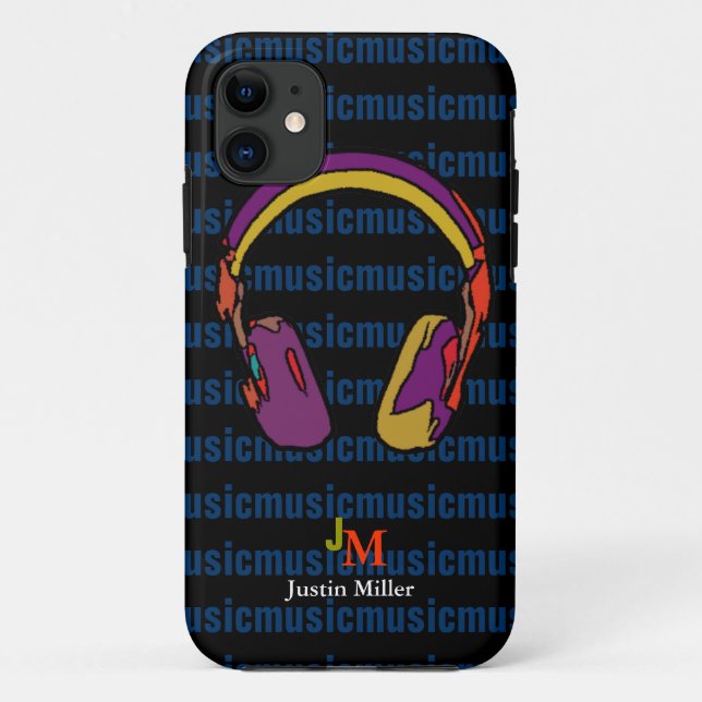 Coques Case-Mate iPhone casque dj cool personnalisé (Dos)