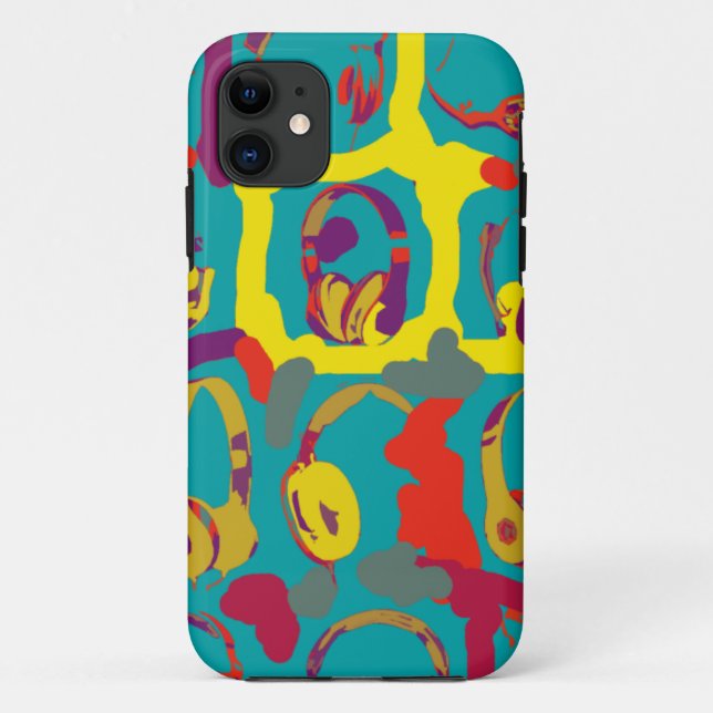 Coques Case-Mate iPhone casque dj pop art (Dos)