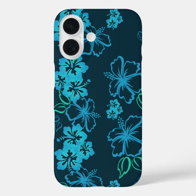 Coques Case-Mate iPhone Casque téléphonique Blue Hawaii Hibiscus (Verso)