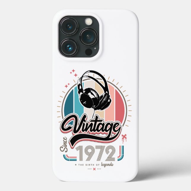 Coques Case-Mate iPhone Casques vintages depuis 1972 (Verso)