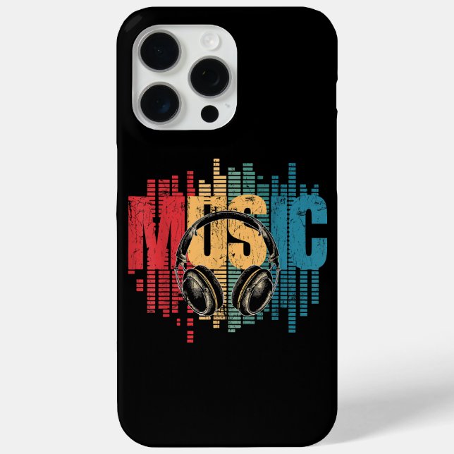 Coques Case-Mate iPhone Casques Vintages Lover DJ (Verso)