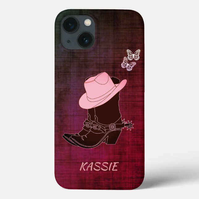 Coques Case-Mate iPhone Casquette Butterfly Burgundy Personnalisé (Verso)