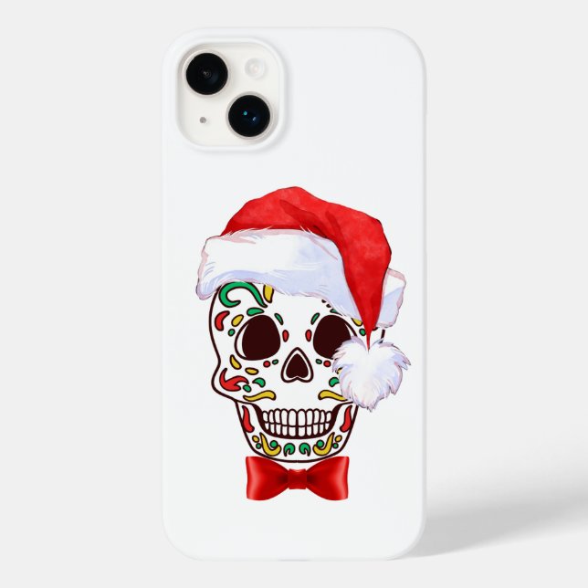 Coques Case-Mate iPhone Casquette de crâne à sucre de Noël - téléphone/ipa (Verso)