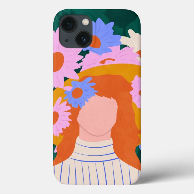 Coques Case-Mate iPhone Casquette et Fleur sauvage d'or (Verso)