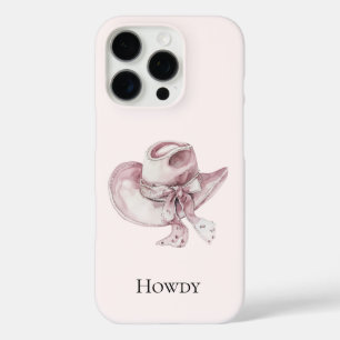 Coque iPhone 16 Pro Casquette Pink Cowgirl