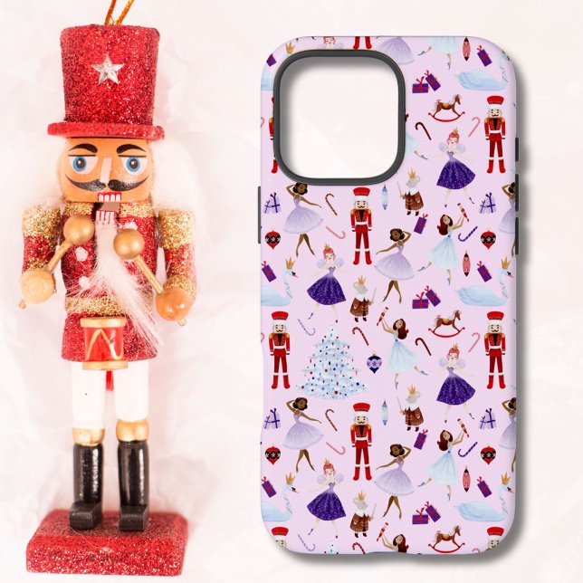 Coques Case-Mate iPhone Casse-noisette rose pâle Motif de Noël (Créateur téléchargé)