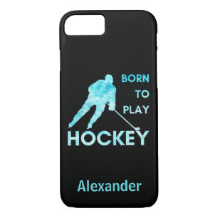 Case-Mate iPhone Case Casse-téléphone de joueur de hockey bleu surgelé n