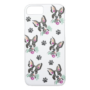 Case-Mate iPhone Case Casse téléphonique avec l'aquarelle Boston Terrier