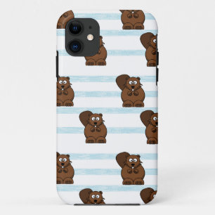Case-Mate iPhone Case Castor sur bandes bleues