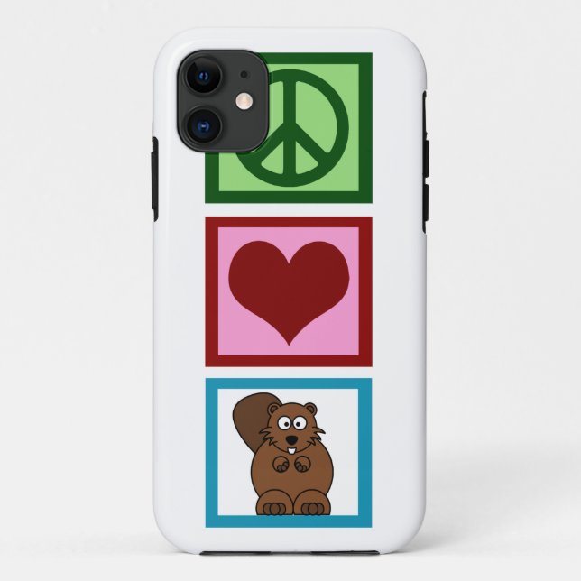 Coques Case-Mate iPhone Castors Peace Love (Dos)