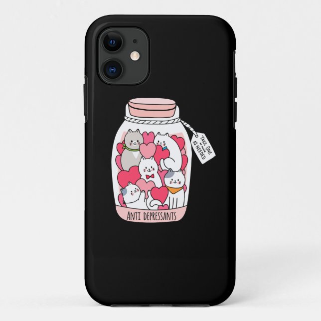 Coques Case-Mate iPhone Cat Antidepressant Funny Cat Lover Gift (Dos)