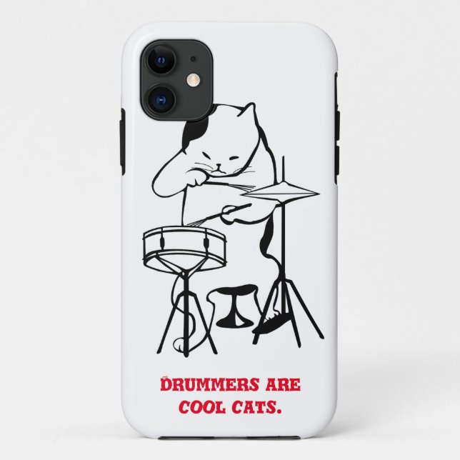 Coques Case-Mate iPhone Cat Drummer Cool (Dos)