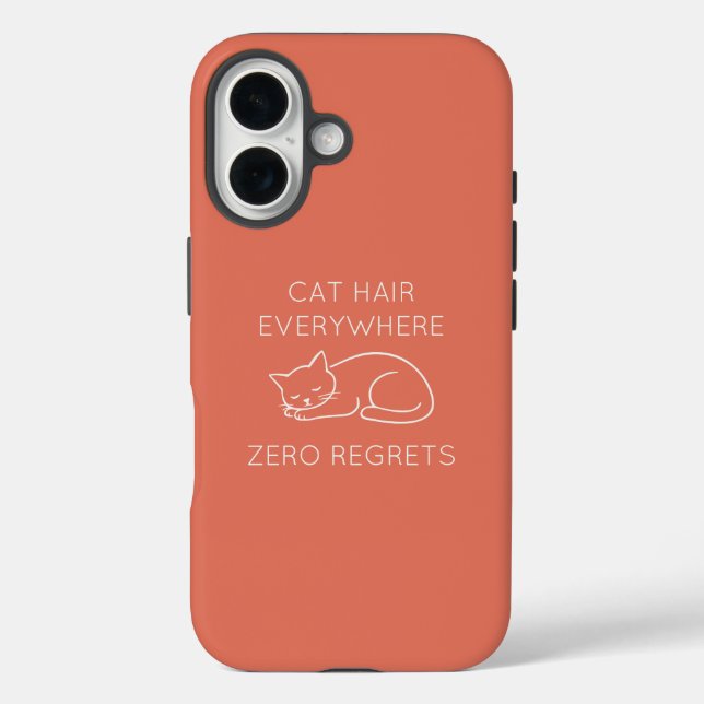 Coques Case-Mate iPhone Cat hair everywhere zero regrets (Verso)