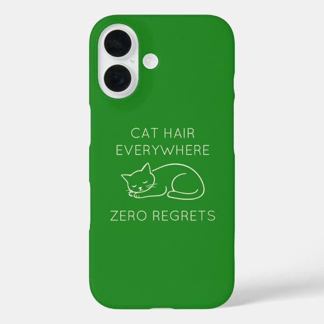 Coques Case-Mate iPhone Cat hair everywhere zero regrets (Verso)