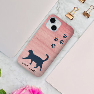 Case-Mate iPhone Case Cat Lady Rustic Pink Téléphone Case Pour Elle