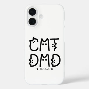 Coque Pour iPhone 16 Cat Papa Année personnalisée