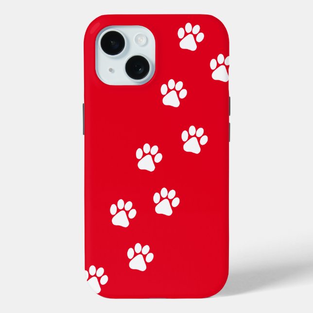 Coques Case-Mate iPhone Cat Paw Trace Motif personnalisable (Verso)