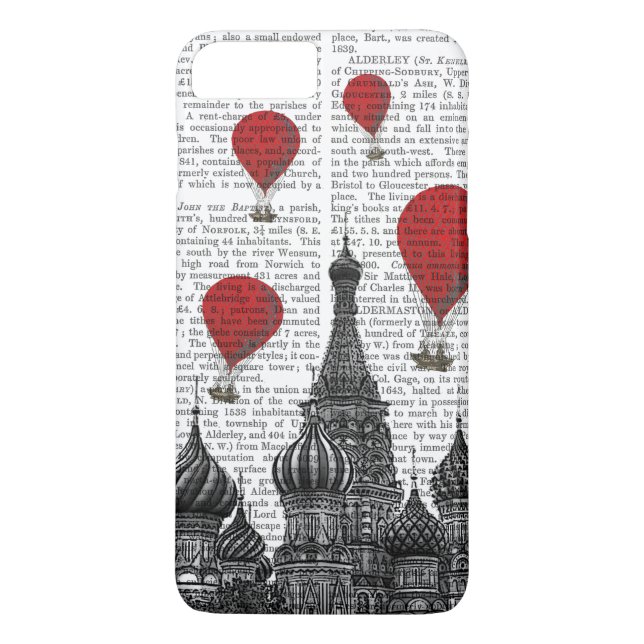 Coques Case-Mate iPhone Cathédrale St Basil et Ballons rouges à air chaud (Dos)