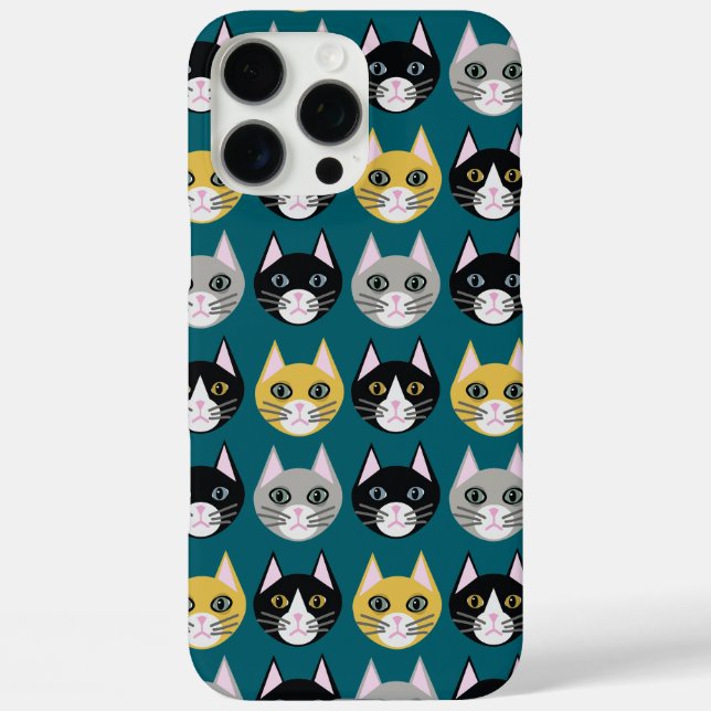 Coques Case-Mate iPhone Cats teal (Verso)