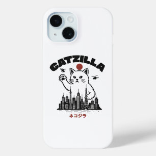 Coque Case-Mate iPhone Catzilla - Drôle Chat Godzilla Parodie