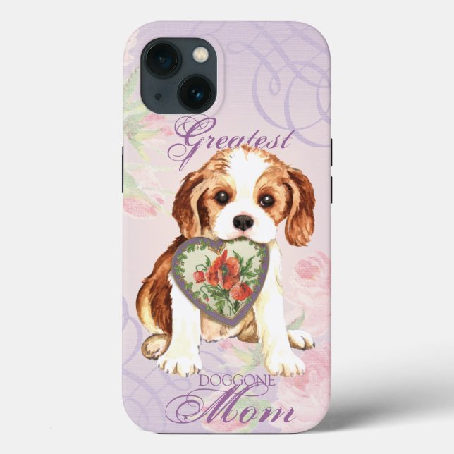 Coques Case-Mate iPhone Cavalier Heart Maman (Verso)
