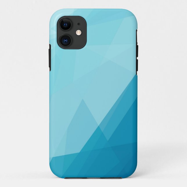 Coques Case-Mate iPhone Ccubisme bleu ciel clair cristal transparent graph (Dos)