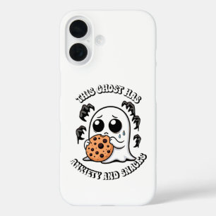 Coque Pour iPhone 16 Ce fantôme a de l'anxiété et des collations