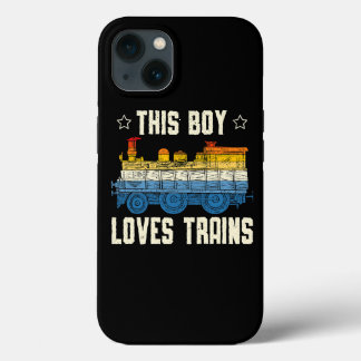 Case-Mate iPhone Case Ce Garçon Aime Trains Lover Railway Locomotive Tra