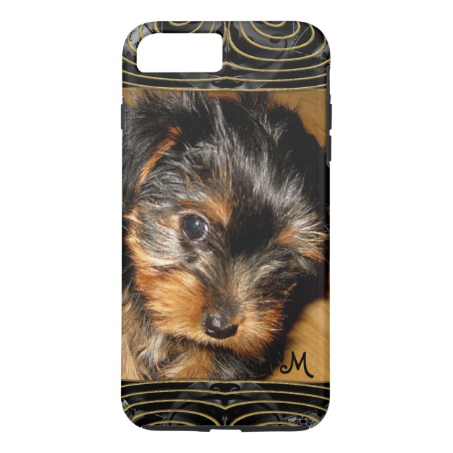 Coques Case-Mate iPhone Ce qui vous monogramme de dissimulation Yorkie (Dos)