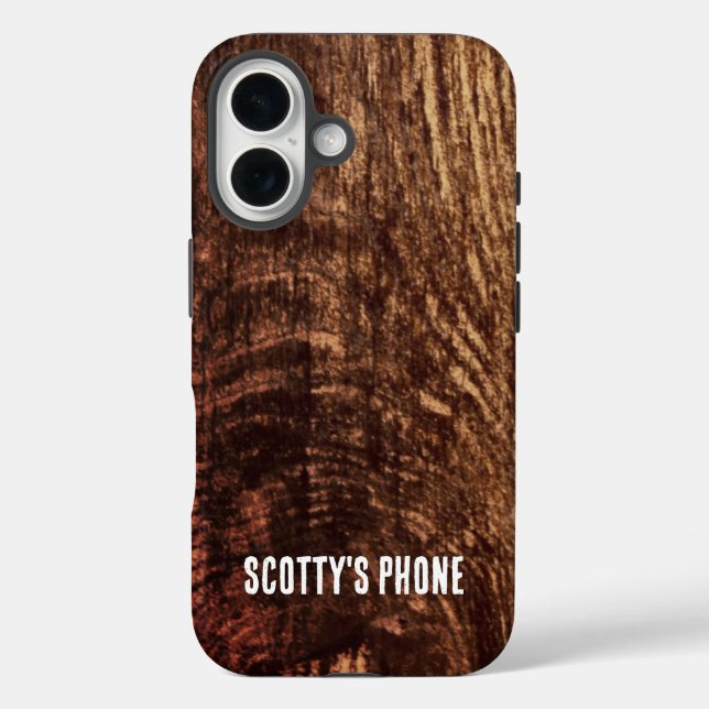 Coques Case-Mate iPhone Cèdre | motif de bois rustique (Verso)