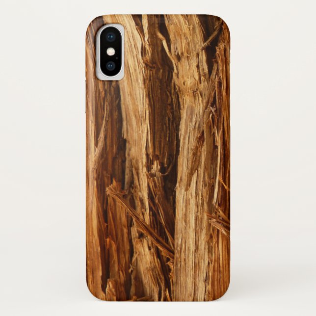 Coques Case-Mate iPhone Cèdre texturé en écorce de bois (Dos)