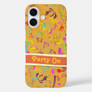 Coque Pour iPhone 16 Célébration de fête festiveLancer de confettis sur