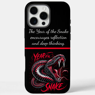 Coque iPhone 16 Pro Max Célébration de l'année vibrante du serpent en 2025