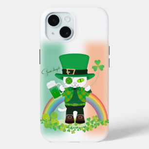 Coque Case-Mate iPhone Célébrez la Saint Patrick avec un chat chanceux