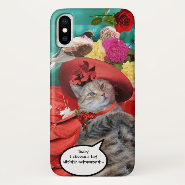 COQUES Case-Mate iPhone CÉLÉBRITÉ CAT PRINCESS TATUS, CASQUETTE ROUGE AVEC (Dos)