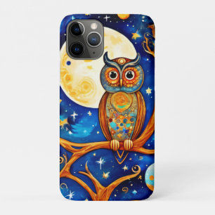 Case-Mate iPhone Case Céleste de Chouette lunaire : Étoiles, Lune, Planè