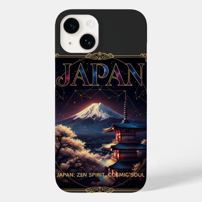 Coques Case-Mate iPhone Celestial Mount Fuji Japan Pagoda Travel Art (Verso)