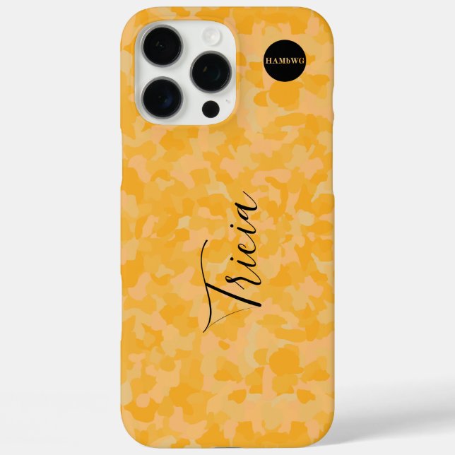 Coques Case-Mate iPhone Cell Phone Case Yellow Camouflage HAMbyWG (Verso)