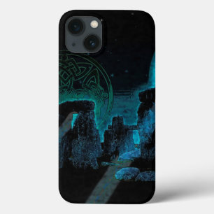 Etui iPhone 13 Celtic Stonehenge, Moon & Stars Astronomy Royaume-