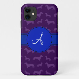 Etui iPhone Case-Mate Cercle bleu violet monogramme