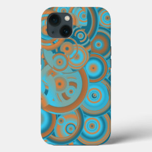 Case-Mate iPhone Case Cercle Concentré Dégradé Orange Rust Turquoise