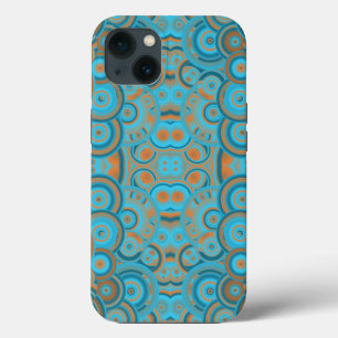 Case-Mate iPhone Case Cercle Concentré Dégradé Orange Rust Turquoise