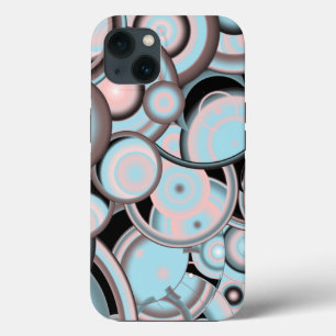 Case-Mate iPhone Case Cercle Concentré noir bleu Mocha rose