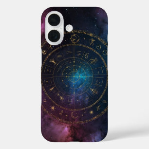 Coque Pour iPhone 16 Cercle cosmique Zodiaque