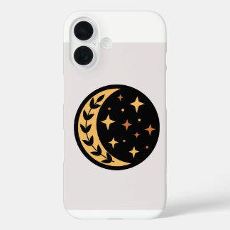 Coque Pour iPhone 16 Cercle étoile et lune