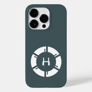 Coque Case-Mate iPhone Cercle Futuriste Avec Monogramme Sci-Fi Gris