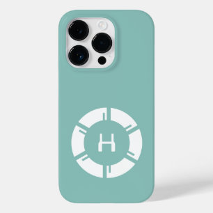 Coque Case-Mate iPhone Cercle Futuriste Avec Monogramme Sci-Fi Mint Vert