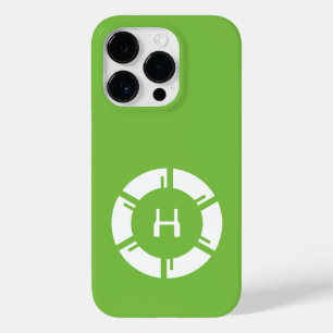 Coque Case-Mate iPhone Cercle Futuriste Avec Monogramme Sci-Fi Vert