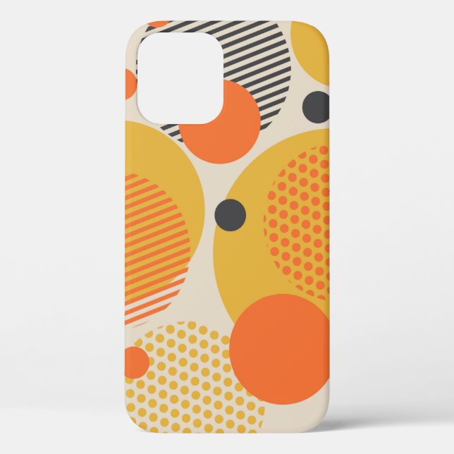Coques Case-Mate iPhone Cercle géométrique sans couture motif dans rétro 6 (Verso)